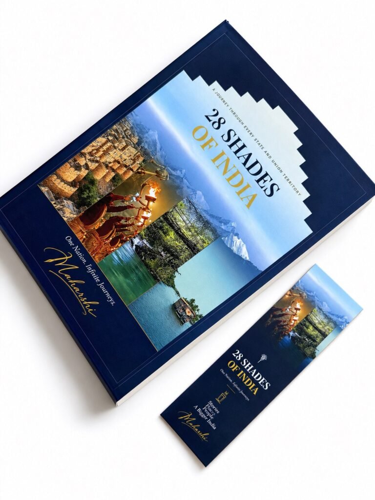 28 Shades of India paperback with bookmark